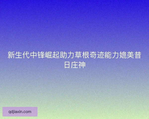 新生代中锋崛起助力草根奇迹能力媲美昔日庄神
